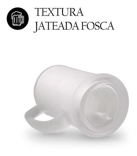 Caneca De Chopp Cerveja Vidro Jateado 300ml Bar Casa