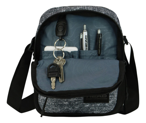Bolso Cruzado Magnus 4 New Melange Gris Oscuro Head