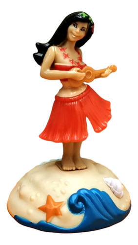 Figuras Hawaianas Para Salpicadero De Niña, Muñecos Rojo