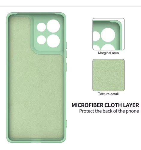 Funda Forrada De Silicona De Primera Calidad Para Moto Edge 60 Pro.