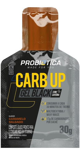 Carb Up Black Gel (30g) - Sabor: Caramelo Salgado