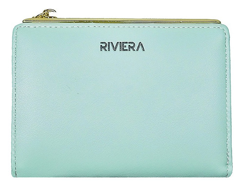 Billetera  Riviera  Gea Verde Menta Ecocuero