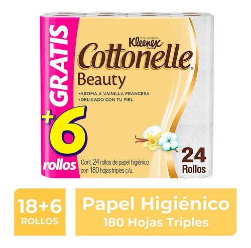 Papel Higiénico Kleenex Cottonelle Beauty 24 Rollos