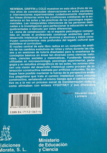 Libro La Zona De Construcción Del Conocimiento Morata