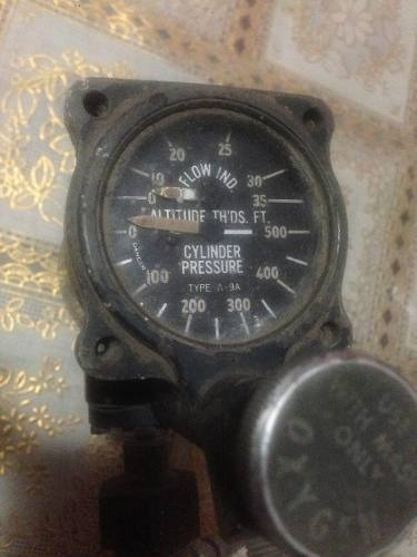 Antiguo Estanque De Oxigeno + Regulador Avion Militar A-9a