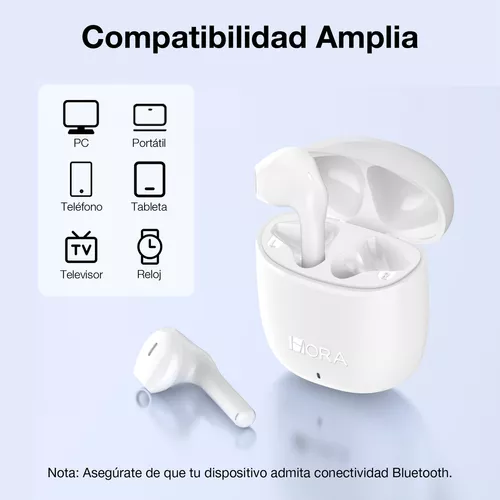 Audífonos Inalámbricos, Audífonos Bluetooth con Microfono Deep Bass  Auriculares Bluetooth Con Tipo C Cable 1Hora Aut201