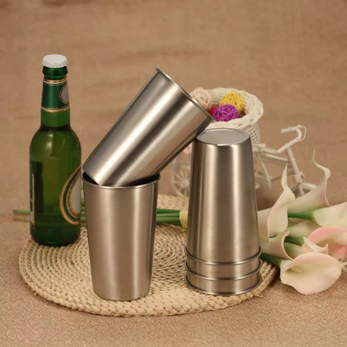 5 Uds Vasos De Acero Inoxidable Para Cerveza 500ml Bextsrack