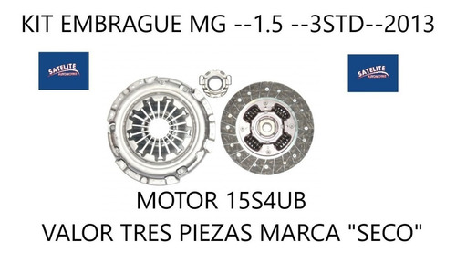 Kit Embrague Mg 3-std-1.5--motor 15s4ub--e.gratis****leer***