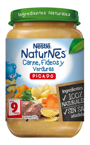 Picado Nestlé® Naturnes® Carne, Fideos Y Verduras 215g