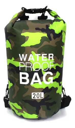 Bolsa Seca Camuflada, 20 Litros, Basic