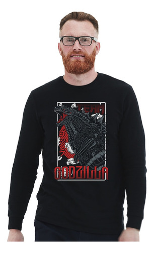 Polera Ml Team Godzilla 2 Anime Impresión Directa