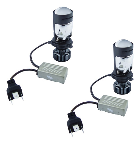 Ampolleta Led H4 Modelo 01h-x Con Lupas Led De 40 Watt 