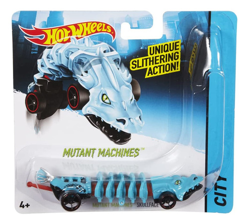 Hot Wheels Mutant Machines VehĂculo Skullface Azul Y Naran