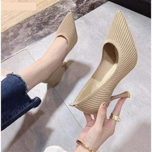 Zapatos De Tacón Alto Con Punta Estrecha Para Mujer, Calzado