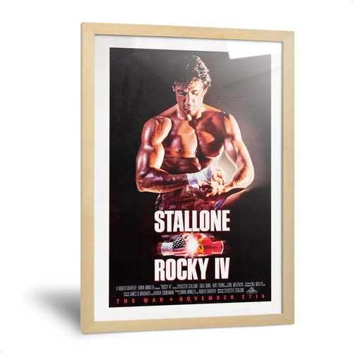 Cuadro Rocky Balboa 4 Películas Clásicas Retro Vintage 35x50