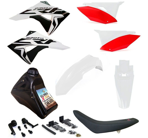 Kit Plástico Biker Next Tanque Adaptável Crf 230 Xr 200