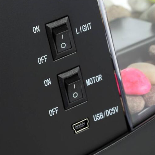 Mini Pecera De Acuario Multifuncional Usb Led Lcd