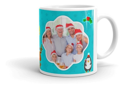 Mug Feliz Año Nuevo Y Navidad Con Tu Foto