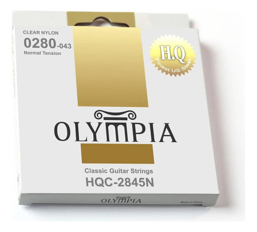 Set Cuerdas Guitarra Clasica Nylon Olympia Hqc2845n Media