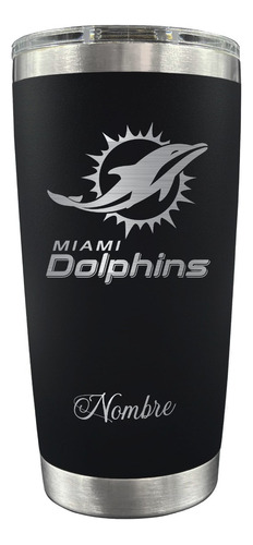 Vaso Térmico Termo 20 Oz Delfines Miami Nfl Grabado Láser