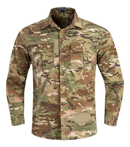 Camisa De Combate De Camuflaje Para Secar, Táctica, Rápida,