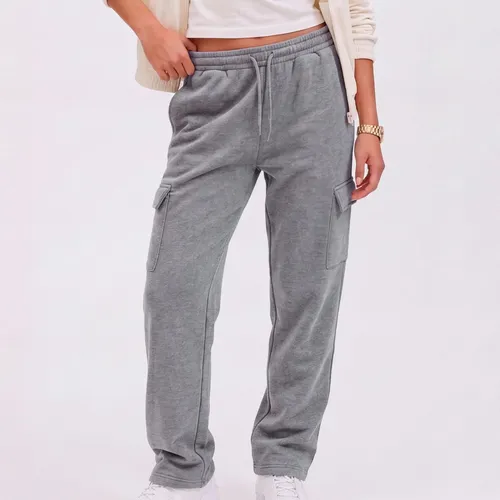 Calça Moletom Feminina Cargo Interior Peluciado Style Box