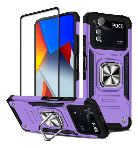 Funda Xiaomi Poco Redmi Uso Rudo Case + Kit 2 Micas Cristal