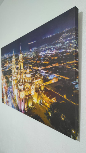 Cuadro Moderno Canvas Católico Catedral Morelia 65x100cm Colores Bastidor De Madera