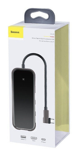 Hub Adaptador Tipo-c A 3 Usb3.0+hd4k+pd Gris Baseus