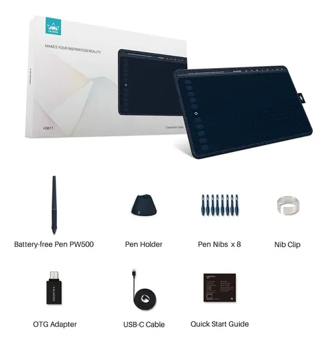 Huion Hs611 Tableta De Dibujo Gráfico Android Soportado P...