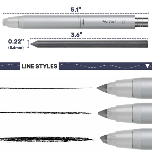 Portalápices Mecánicos 0.56 Cm Lápices De Dibujo
