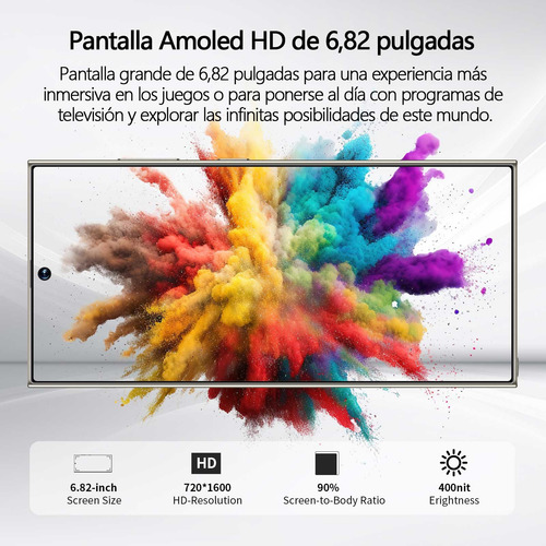 Smartphones S26 Celular Doble Sim 12gb Ram 256gb Rom Pantalla 6.82'' Batería 5000mah Cámara 108mp