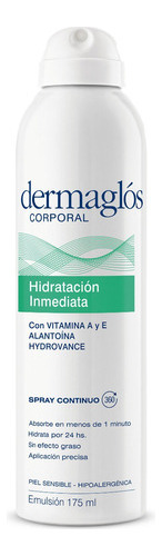 Crema Corporal Dermaglos Hidratacion Inmediata Spray 175ml