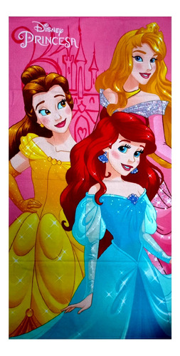 Toallón Infantil  - Princesas Disney - Algodón. 1,50 X 70 