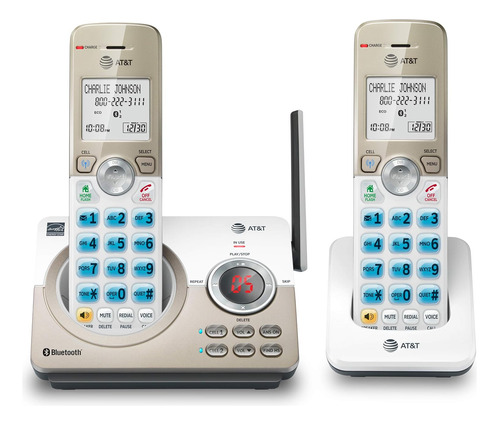 At&t Dl72219 Dect 6.0 Telefono Inalambrico De 2 Telefonos