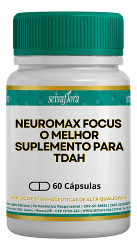 Neuromax Focus Suplemento Para Tdah Premium 60 Cápsulas