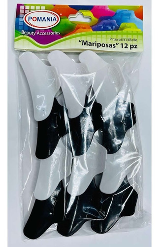 Pinza Mariposa Para Cabello Con 12 Pzas Pomania