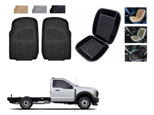Par Tapetes + Respaldo Asiento Super Duty Chasi 2013 A 2025 Negro