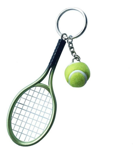 Llavero Colgante Anillo Joya Clave Mini Pelota De Tenis