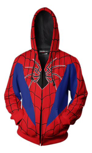 Sudadera Spiderman Camisa Con Cremallera Impresa En 3d