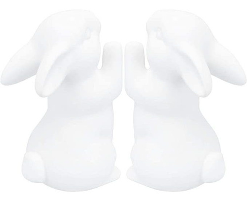 Besportble 2pcs Bunny Sujetalibros Ceramic Rabbit Sujetalib