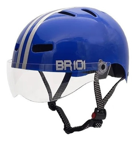 Capacete Para Scooter Bike Elétrica Patinete Skate Azul