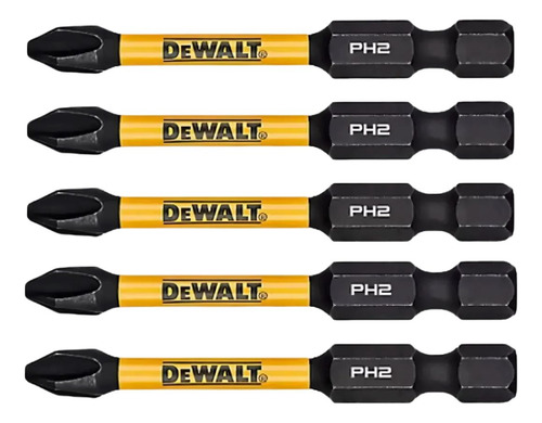 Set 5 Puntas Phillips 2-1/4 Flextorq Dwaf2ph2ir5 Dewalt