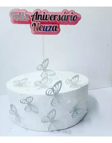 Bolo Borboletas Azuis  Bolo, Bolos de aniversário, Bolo brilhante