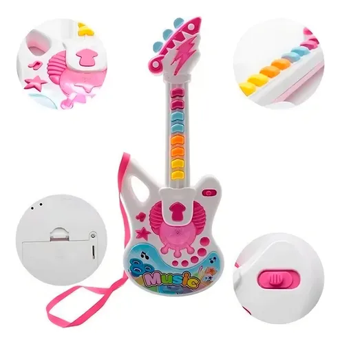 Guitarra juguete blanca on sale