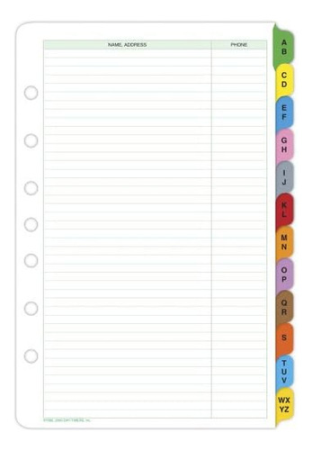 Pestañas De Directorio Telefónico Y Direcciones De Colores D