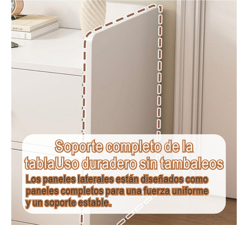 Mesita De Noche Moderna Con 2 Cajones Para Recámara Blanco