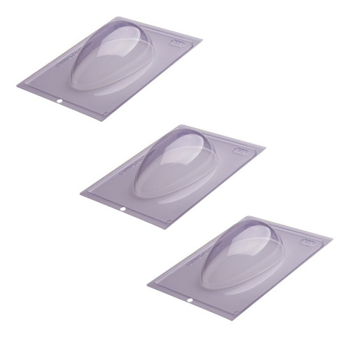 Forma Para Ovo De Páscoa Com Silicone 500 G 3 Unidades