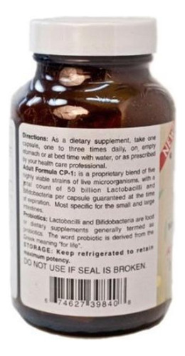 Custom Probiotics Fórmula Adultos Cp-1 90 Cápsulas 60b Ufc