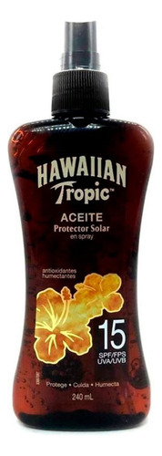 Aceite Protector Hawaiian Tropic 15fps 240ml